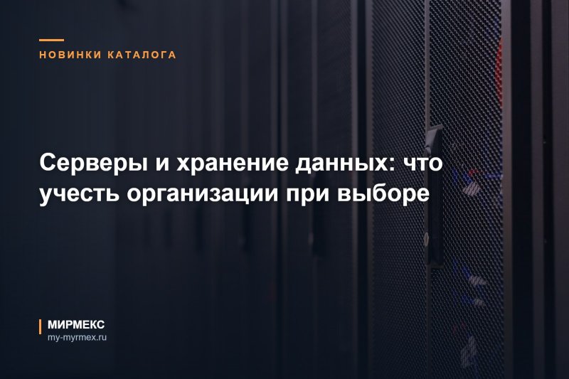 Серверы и хранение данных: что учесть организации при выборе