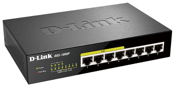 Коммутатор D-LINK DGS-1008P/D1A, купить в Краснодаре