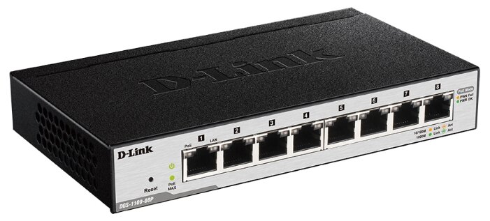 Коммутатор D-LINK DGS-1100-08P/B1A, купить в Краснодаре
