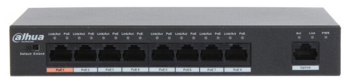 Коммутатор Dahua DH-PFS3009-8ET-96 8x100Mb 8PoE неуправляемый, купить в Краснодаре