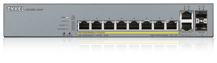 Коммутатор  Zyxel GS1350-12HP L2 PoE +, купить в Краснодаре