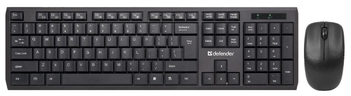 Набор клавиатура+мышь беспроводной Defender Harvard C-945 RU,черный,мультимедийный USB