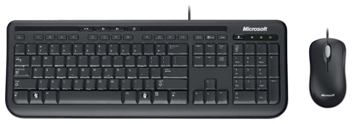 Набор клавиатура+мышь Microsoft Desktop 600 Black (USB, keyboard: 5 multimedia btn, mouse: optical, 800dpi, 3btn+Scroll) OEM