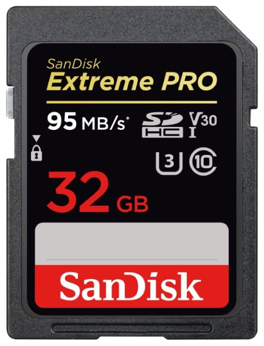 Флеш карта SD 32GB SanDisk SDHC Class 10 UHS-I U3 Extreme Pro 95MB/s