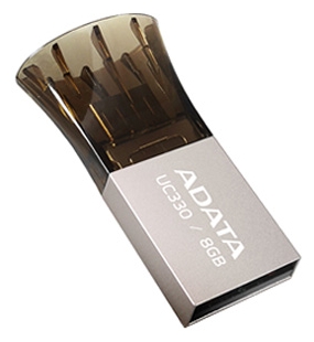 Флешка 8GB A-DATA DashDrive UC330 OTG USB 2.0/MicroUSB Серебро/Черный, купить в Краснодаре