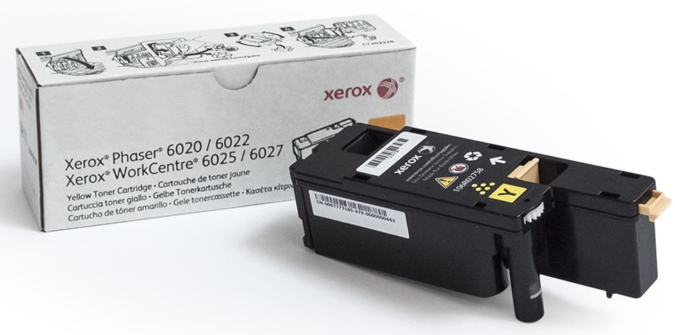 Принт-картридж желтый Xerox Phaser 6020/6022/ WC 6025/6027 (1000 стр.)