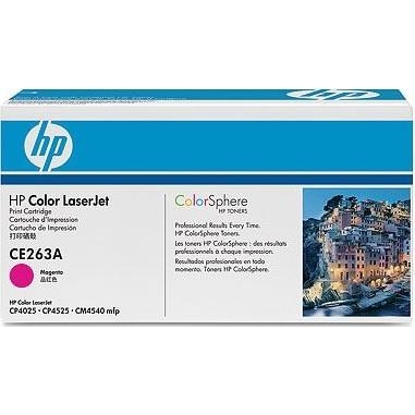 Тонер-картридж HP Color LaserJet CE263A красный