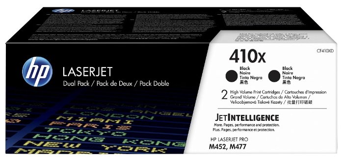 Картридж HP 410X Black 2-pack LaserJet Toner Cartridge (CF410XD) увеличеной емкости