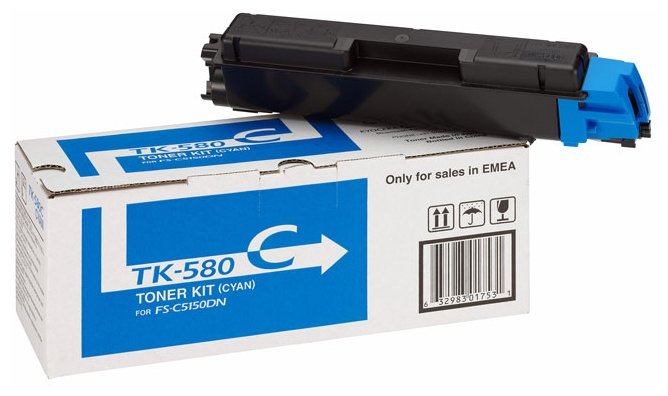 Тонер-картридж голубой TK-580C Kyocera FS-C5150DN, ECOSYS P6021cdn (2800 стр.), купить в Краснодаре