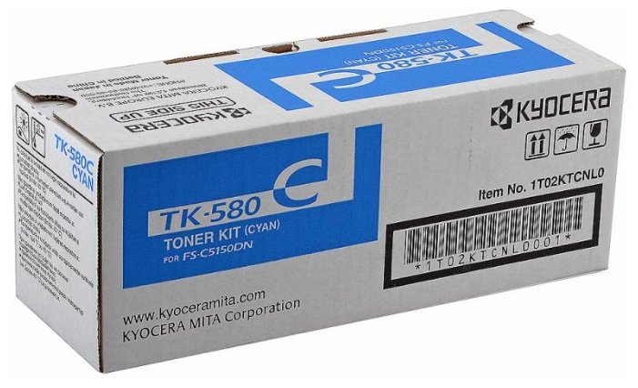 Тонер-картридж голубой TK-580C Kyocera FS-C5150DN, ECOSYS P6021cdn (2800 стр.), купить в Краснодаре