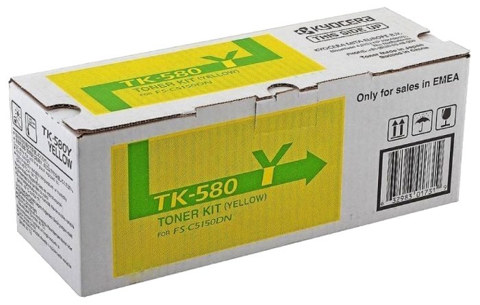 Тонер-картридж желтый TK-580Y Kyocera FS-C5150DN, ECOSYS P6021cdn (2800 стр.), купить в Краснодаре