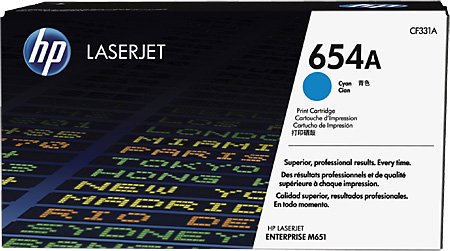 Тонер-картридж HP 654A голубой LaserJet