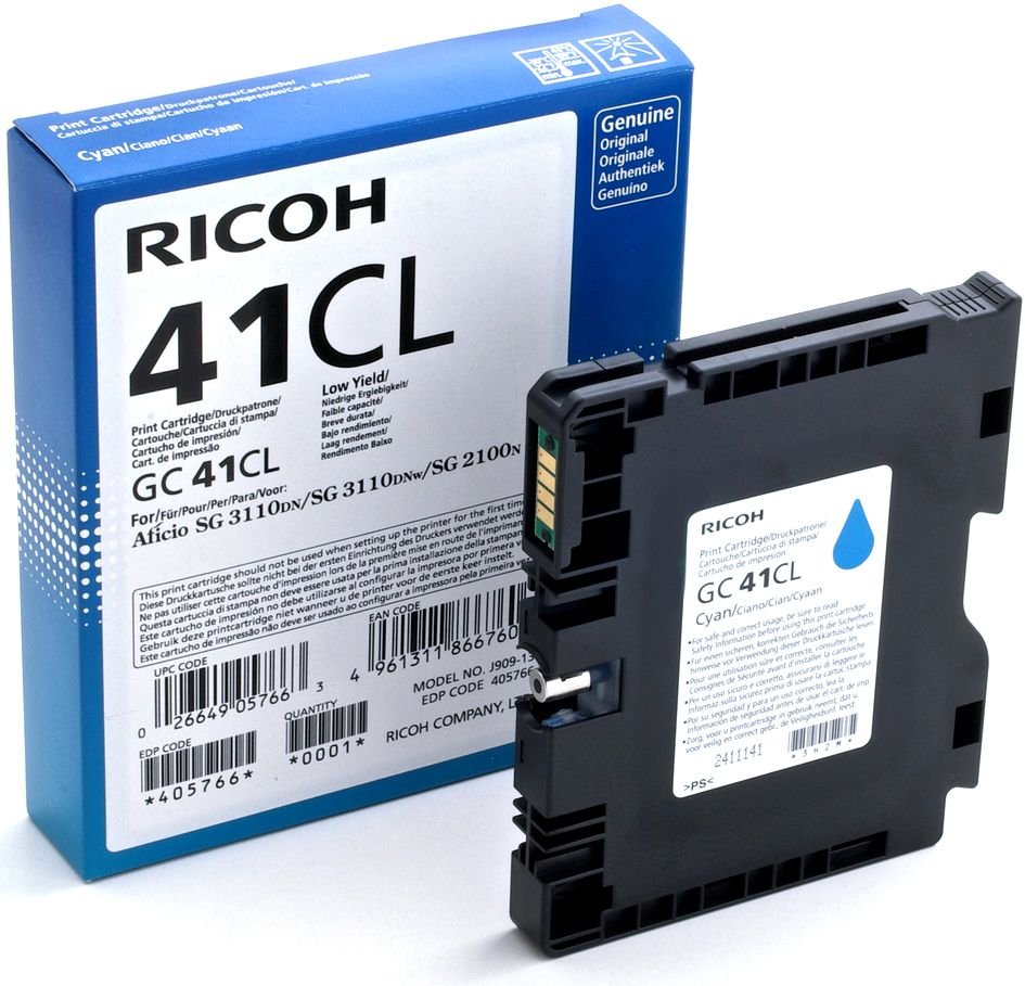 Картридж гелевого принтера GC41CL голубой Ricoh Aficio SG2100N/3110DN/DNw (600стр)