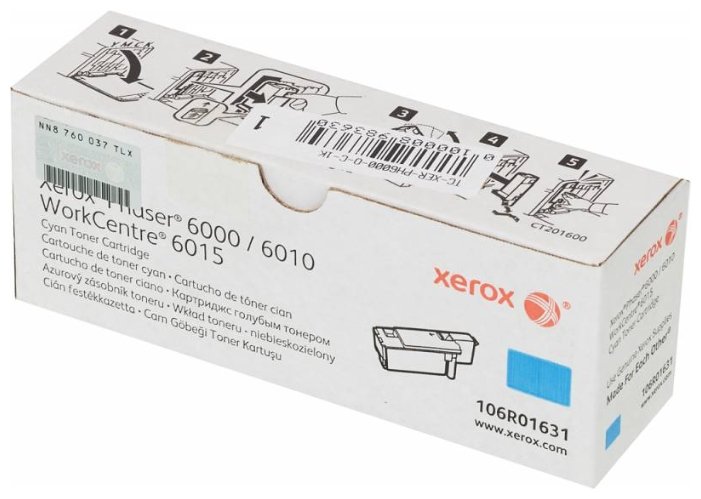 Тонер XEROX Phaser 6000/6010 голубой (1K) (106R01631), купить в Краснодаре