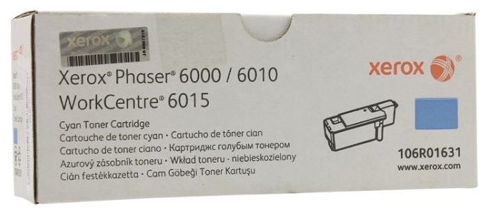 Тонер XEROX Phaser 6000/6010 голубой (1K) (106R01631), купить в Краснодаре