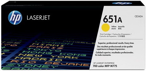 Картридж желтый HP 651A Color LaserJet Enterprise 700 M775 (16000 стр.)