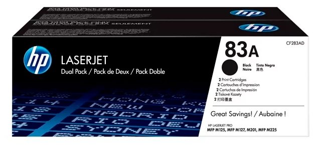 Тонер-картридж набор из 2 шт HP 83A 2-pack черный