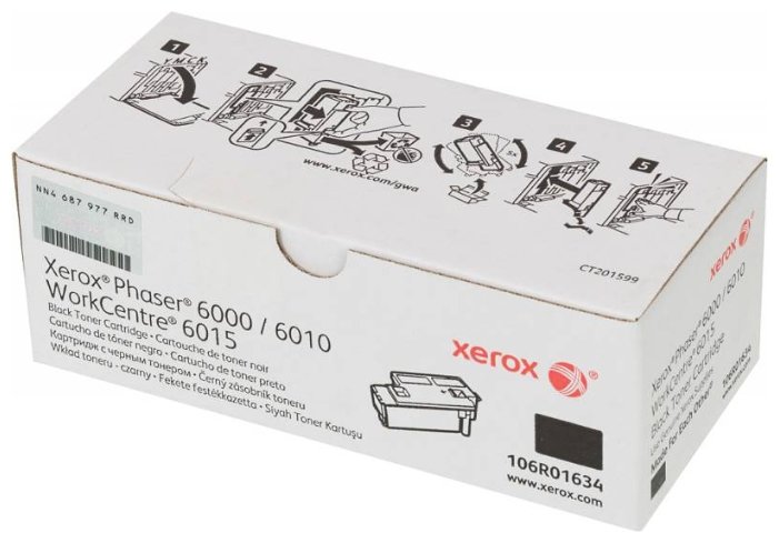 Тонер-картридж Xerox Phaser 6000/6010N/ WC6015 черный 2000стр.