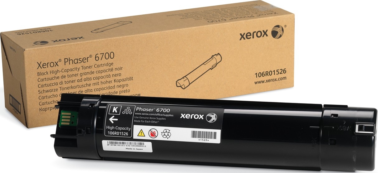 Тонер-картридж черный Xerox Phaser 6700, 18000 стр.
