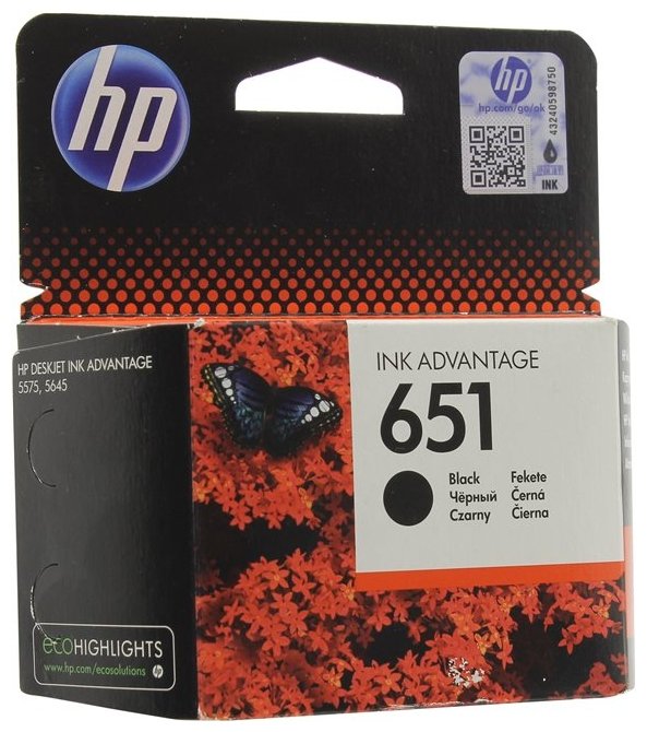 Картридж Hewlett-Packard HP 651 Black (Черный) Ink Cartridge, купить в Краснодаре