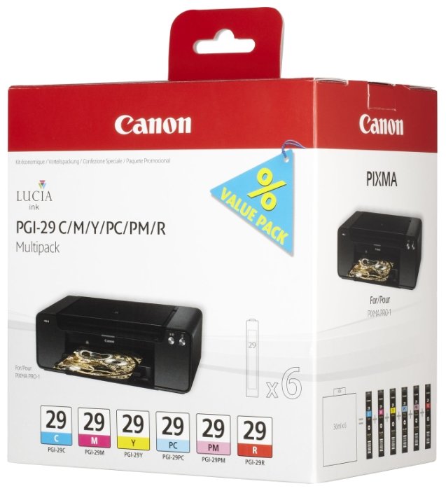 Набор картриджей PGI-29 CMY/PC/PM/R Multi для Canon PIXMA PRO-1, купить в Краснодаре
