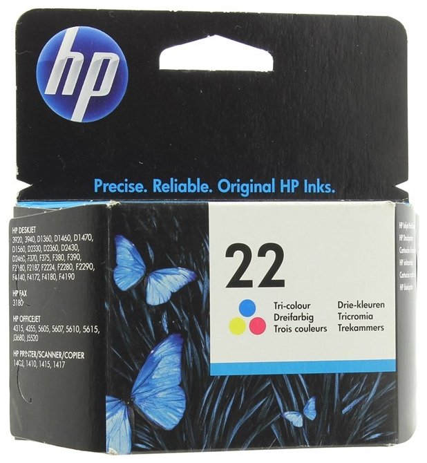 Картридж HP #22 Deskjet 3920/DJ3940 Color 165 стр. (o) 5ml, купить в Краснодаре