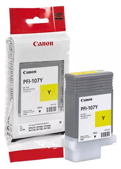 Картридж желтый PFI-107 Y для Canon iPF680/685/780/785 (130ml), купить в Краснодаре