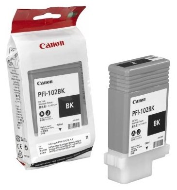 Картридж черный PFI-102BK для Canon iPF500/600/610/700/710 (130 ml), купить в Краснодаре