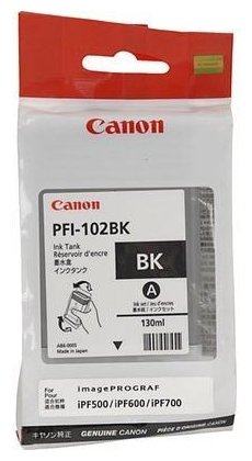 Картридж черный PFI-102BK для Canon iPF500/600/610/700/710 (130 ml), купить в Краснодаре