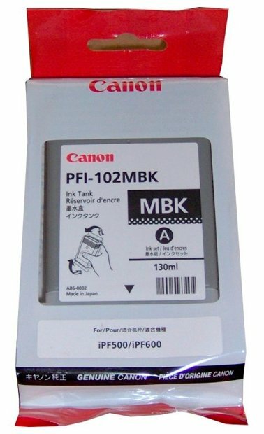 Картридж матовый черный PFI-102MBK для Canon iPF500/600/610/700/710 (130 ml), купить в Краснодаре