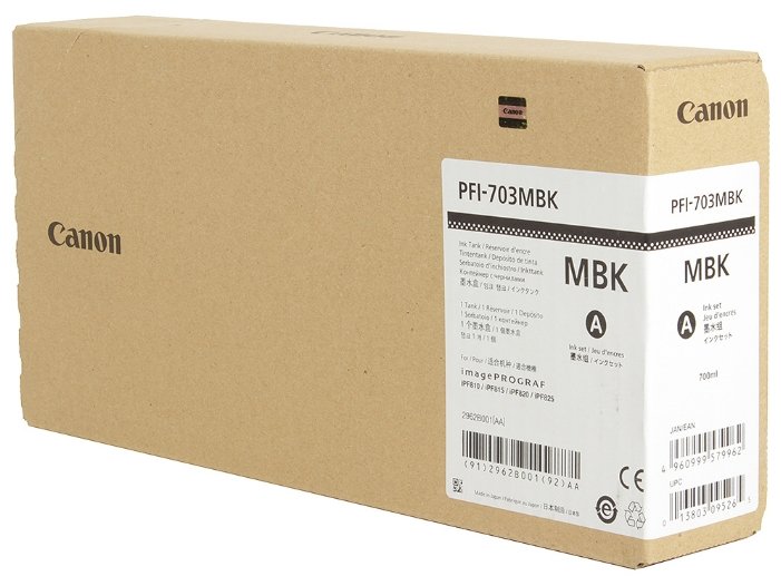 Картридж матовый черный PFI-703MBK для Canon iPF810/iPF815/iPF820/iPF825 (700 мл), купить в Краснодаре