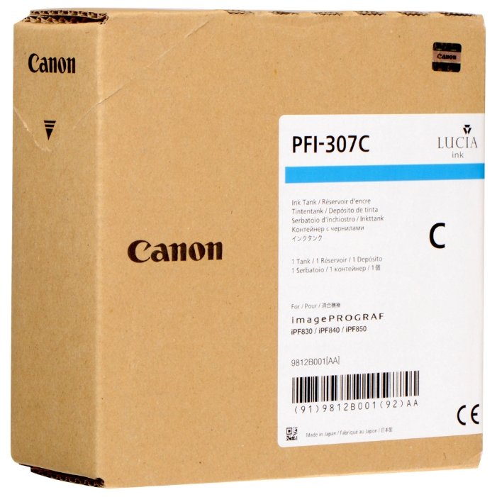 Картридж голубой PFI-307 C для Canon iPF830/840/850 (330 мл), купить в Краснодаре
