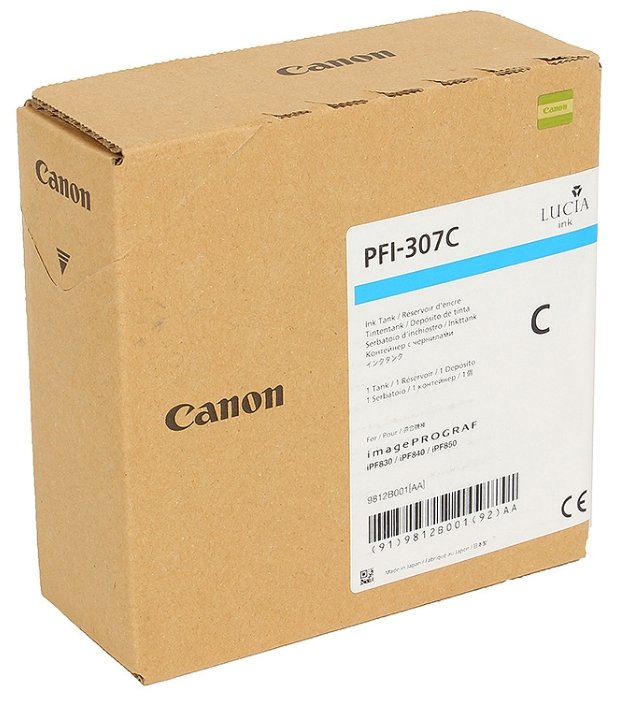 Картридж голубой PFI-307 C для Canon iPF830/840/850 (330 мл), купить в Краснодаре