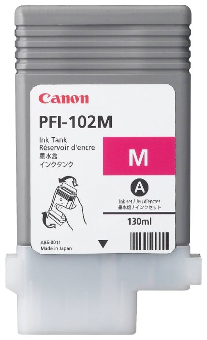 Картридж пурпурный PFI-102M для Canon iPF500/600/610/700/710 (130 ml), купить в Краснодаре