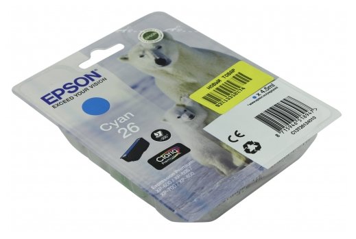 Картридж EPSON 26 голубой для XP-600/XP-700/XP-800, купить в Краснодаре