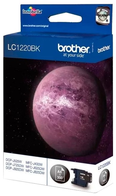 Картридж Brother LC1220BK DCP-J525W/MFC-J430W/MFC-J825DW черный (Black), 300 стр. (5% заполнение), купить в Краснодаре