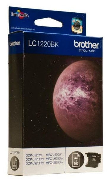 Картридж Brother LC1220BK DCP-J525W/MFC-J430W/MFC-J825DW черный (Black), 300 стр. (5% заполнение), купить в Краснодаре