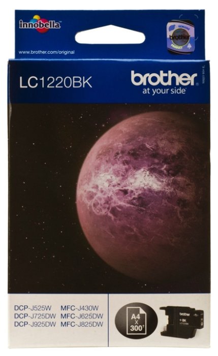 Картридж Brother LC1220BK DCP-J525W/MFC-J430W/MFC-J825DW черный (Black), 300 стр. (5% заполнение), купить в Краснодаре