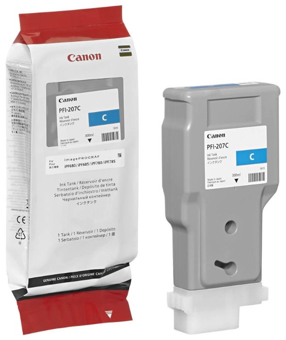 Картридж голубой PFI-207 C для Canon iPF680/685/780/785 (300ml), купить в Краснодаре