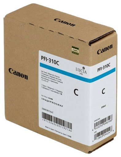 Картридж голубой PFI-310 C для Canon iPF TX-2000/3000/4000 (330 мл), купить в Краснодаре
