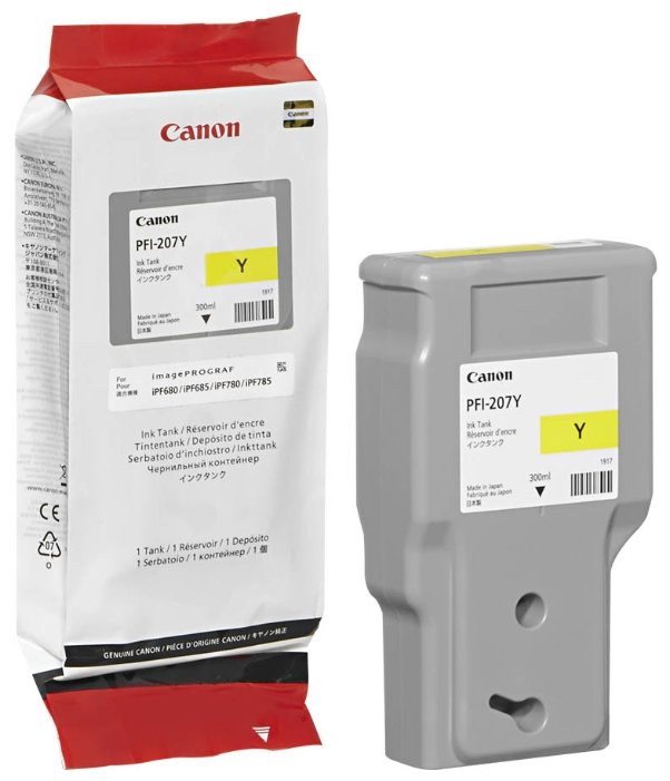 Картридж желтый PFI-207 Y для Canon iPF680/685/780/785 (300ml), купить в Краснодаре