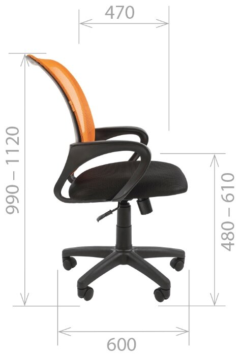 Офисное кресло Chairman 969 Россия TW-01 черный, купить в Краснодаре