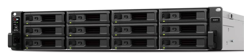 Synology SA3610 Сетевое хранилище 12x2.5"/3.5" SAS/SATA, Intel Xeon D-1567/12x2.1GHz, 16GB DDR4, 4x1 Гбит/с, 2x10 Гбит/с