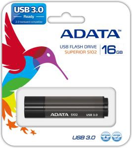 Флешка 16GB A-DATA S102 PRO USB 3.0 Серый алюминий (Read 600X), купить в Краснодаре