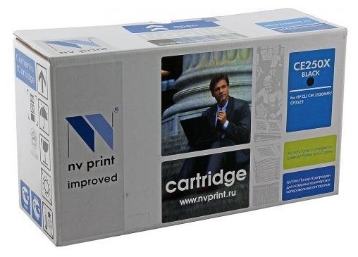 Картридж NVP совместимый HP CE250X/Canon 723H Black LaserJet Color CP3525/CP3525dn/CP3525n/CP3525x/CM3530/CM3530fs/Canon i-SENSYS LBP7750Cdn (10500k), купить в Краснодаре