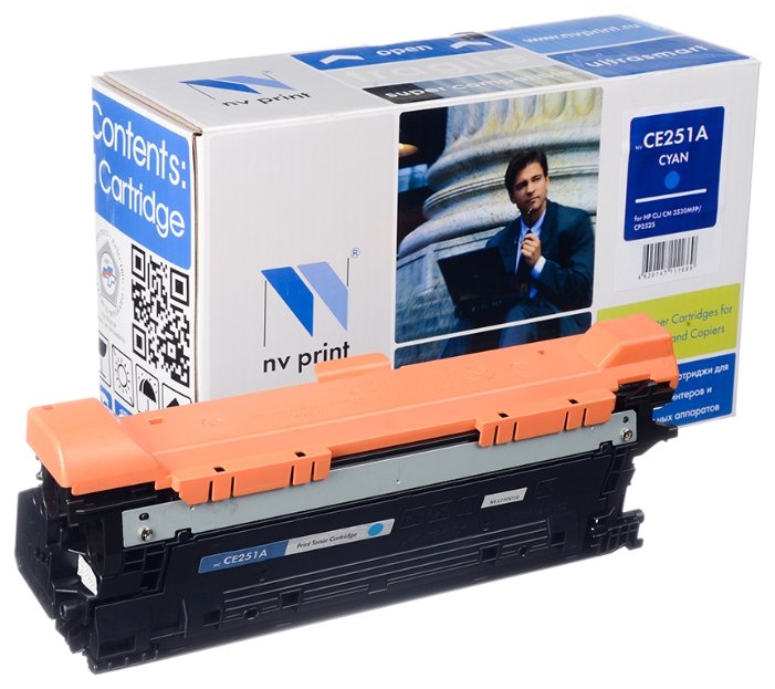 Картридж NVP совместимый HP CE251A/Canon 723 Cyan LaserJet Color CP3525/CP3525dn/CP3525n/CP3525x/CM3530/CM3530fs/Canon i-SENSYS LBP7750Cdn (7000k), купить в Краснодаре