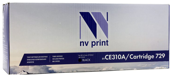 Картридж NVP совместимый HP CE310A/Canon 729 Black LaserJet Color Pro 100 M175a/M175nw/CP1025/CP1025nw/Canon i-SENSYS LBP7010C/LBP7018C (1200k), купить в Краснодаре