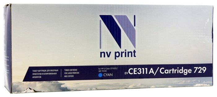 Картридж NVP совместимый HP CE311A/Canon 729 Cyan LaserJet Color Pro 100 M175a/M175nw/CP1025/CP1025nw/Canon i-SENSYS LBP7010C/LBP7018C (1000k), купить в Краснодаре