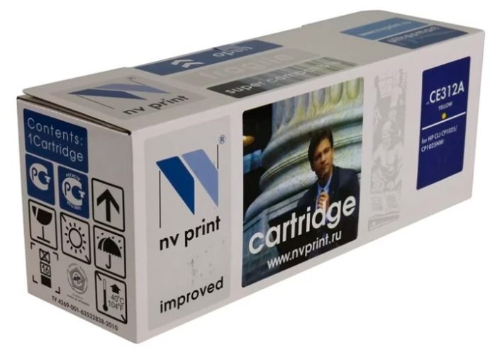 Картридж NVP совместимый HP CE312A/Canon 729 Yellow LaserJet Color Pro 100 M175a/M175nw/CP1025/CP1025nw/Canon i-SENSYS LBP7010C/LBP7018C (1000k), купить в Краснодаре