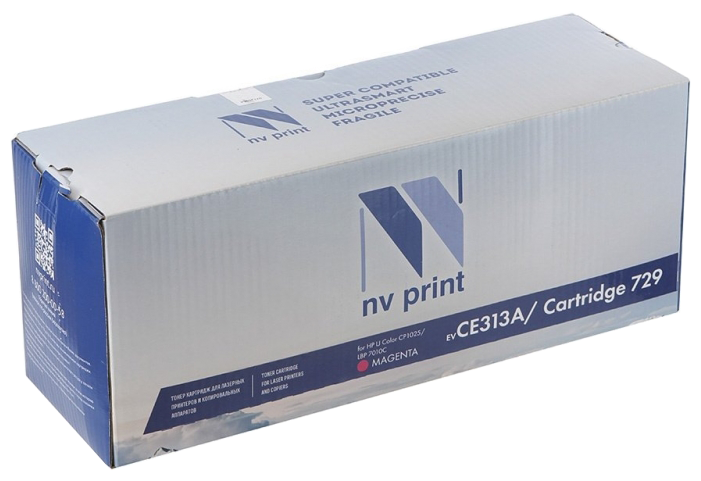 Картридж NVP совместимый HP CE313A/Canon 729 Magenta LaserJet Color Pro 100 M175a/M175nw/CP1025/CP1025nw/Canon i-SENSYS LBP7010C/LBP7018C (1000k), купить в Краснодаре